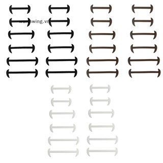 Set 12 dây buộc giày bằng silicon co giãn không cần buộc tiện lợi vn