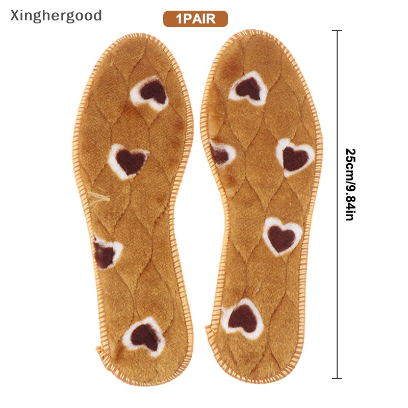 1 Cặp Đế Lót Giày Bằng Vải cashmere Mềm Dày Dặn Giữ Ấm Mùa Đông Khử Mùi Cho Nam Nữ