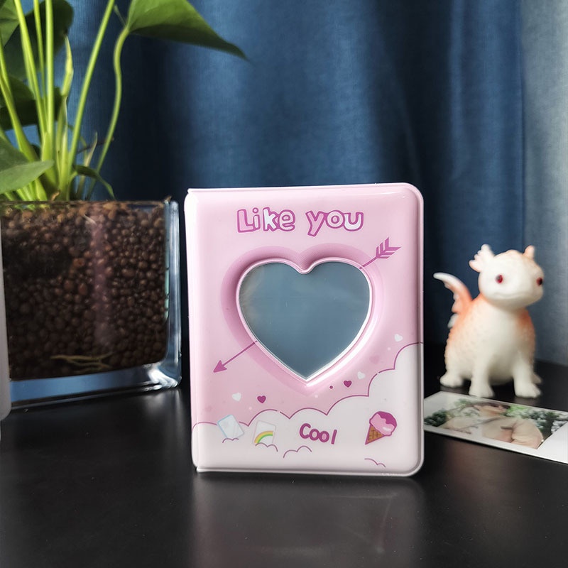 Album Đựng Thẻ idol mini Ba inch Họa Tiết Trái Tim