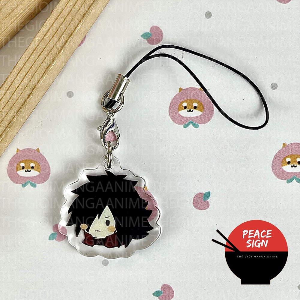 Móc dây treo điện thoại IN HÌNH NARUTO SHIPPUDEN ver FACE CHIBI mica trong acrylic móc khóa trang trí