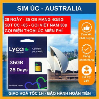 Sim úc du lịch - du học - nội địa australia 28 ngày 70gb tốc độ cao - sđt úc - gọi úc miễn phí - gọi việt nam 30 phút