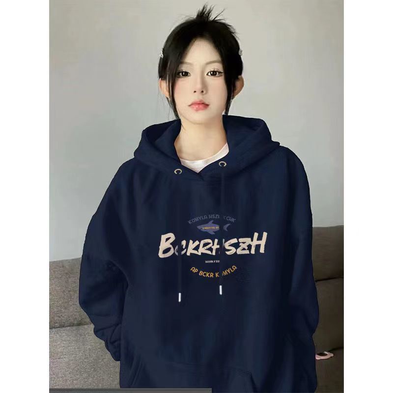 Áo Khoác Hoodie Cao Cấp Màu Đen Phong Cách Hip Hop Mỹ Thời Trang Xuân Thu Cho Nữ