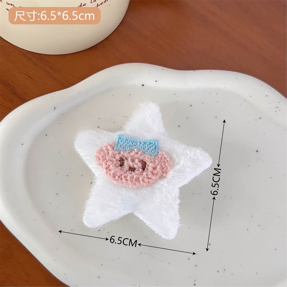 Kẹp Tóc Hình Ngôi Sao Năm Cánh Phủ Lông Nhiều Màu Sắc Thời Trang Cá Tính Cho Nữ sanrio kuromi melody