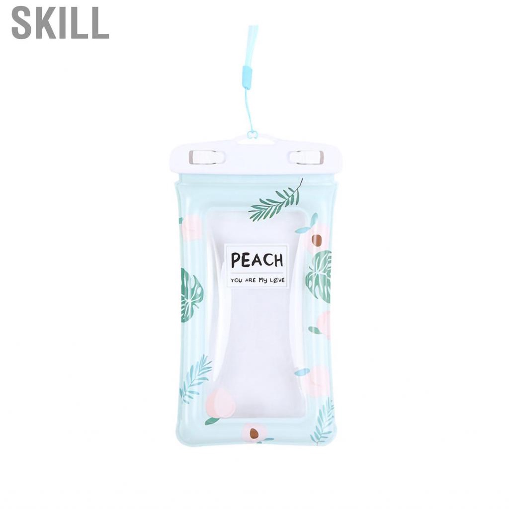 Skill Floating Waterproof Phone Pouch Case Transparent Support Touch Screen for Water Sports Swimming