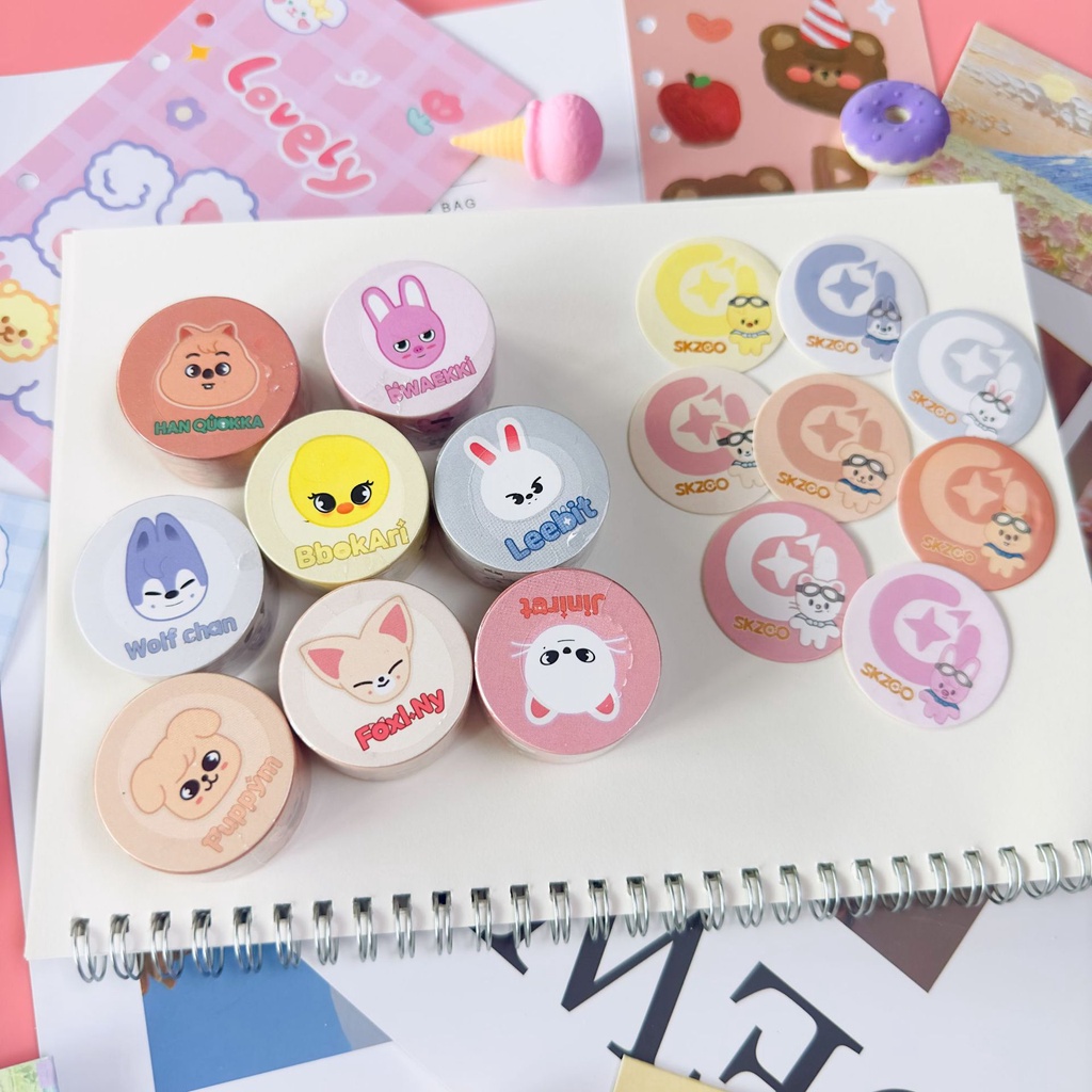 StrayKids SKZ Cartoon Pocket Washi Tape Diy Stickers