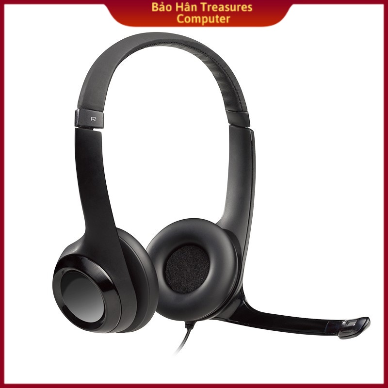 Tai Nghe Logitech H390 âm thanh trong suốt, tích hợp micro chống ồn - Hàng Chính Hãng