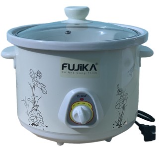Nồi kho cá thịt 2.5l,nồi nấu chậm,nồi nấu cháo cho bé ,nồi chưng yến,nồi tiềm dung tích 2.5l năp kính fujika kc25