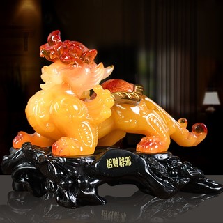 Pixiu tượng thủ công trang trí tủ rượu tv phòng khách làm quà tặng mở