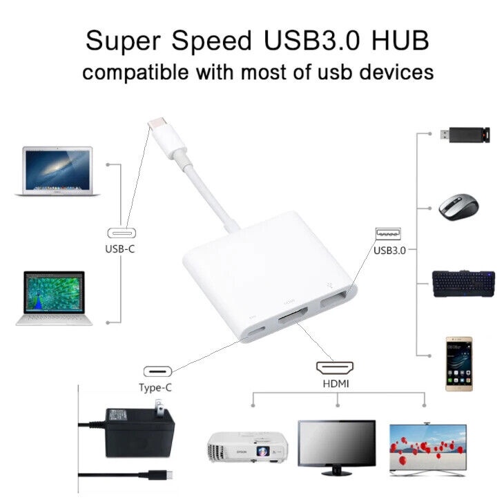 Bộ ChuyểN Đa Năng usb-c Sang usb 3.1 Cho ĐiệN ThoạI laptop pc MáY TíNh BảNg