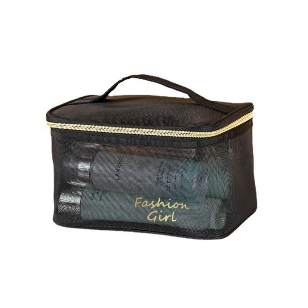 Túi Lưới Hai Lớp Đựng Mỹ Phẩm / Đồ Trang Điểm Mang Đi Du Lịch Tiện Lợi