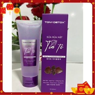  Sữa Rửa Mặt Tía Tô TONY DETOX LÂM KHÁNH CHI 120ml làm sạch sâu,cuốn trôi bụi bẩn,thông thoáng lỗ chân lông,sáng mịn da 