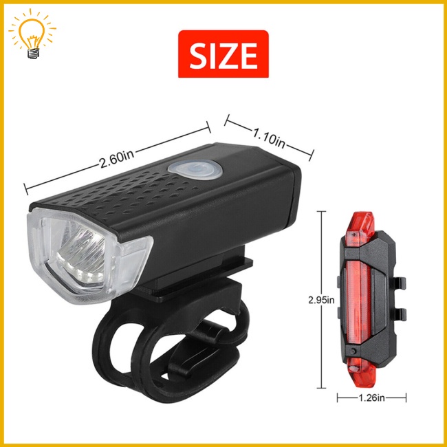 Bộ Đèn Pha led usb Kèm Sạc Chuyên Dụng Cho Xe Đạp Leo Núi