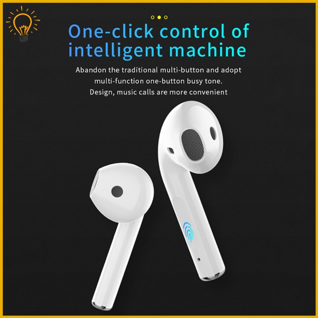 Tai Nghe Không Dây i12 Kết Nối Bluetooth Có mic Kèm Hộp Sạc Cho Máy Tính / Điện Thoại Thông Minh