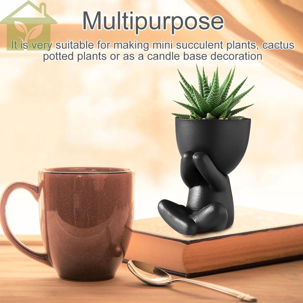 Chậu Gốm Trồng Cây Xương Rồng Hình Người Sáng Tạo Abc6493