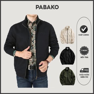 Áo khoác kaki nam nữ 2 lớp [AK02] 3 màu 4 size Menswear Jacket Kem Dài Tay Đen