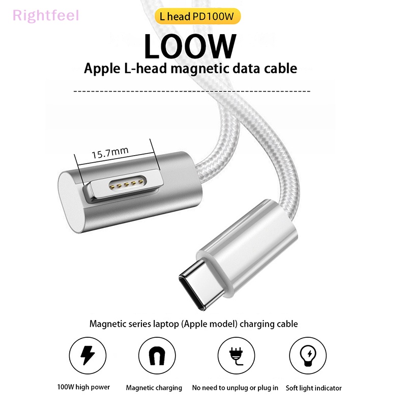 Dây Cáp Sạc Nhanh 1.8m 100w usb type-c Sang magsafe 1 2 Phích Cắm Cho laptop Mới