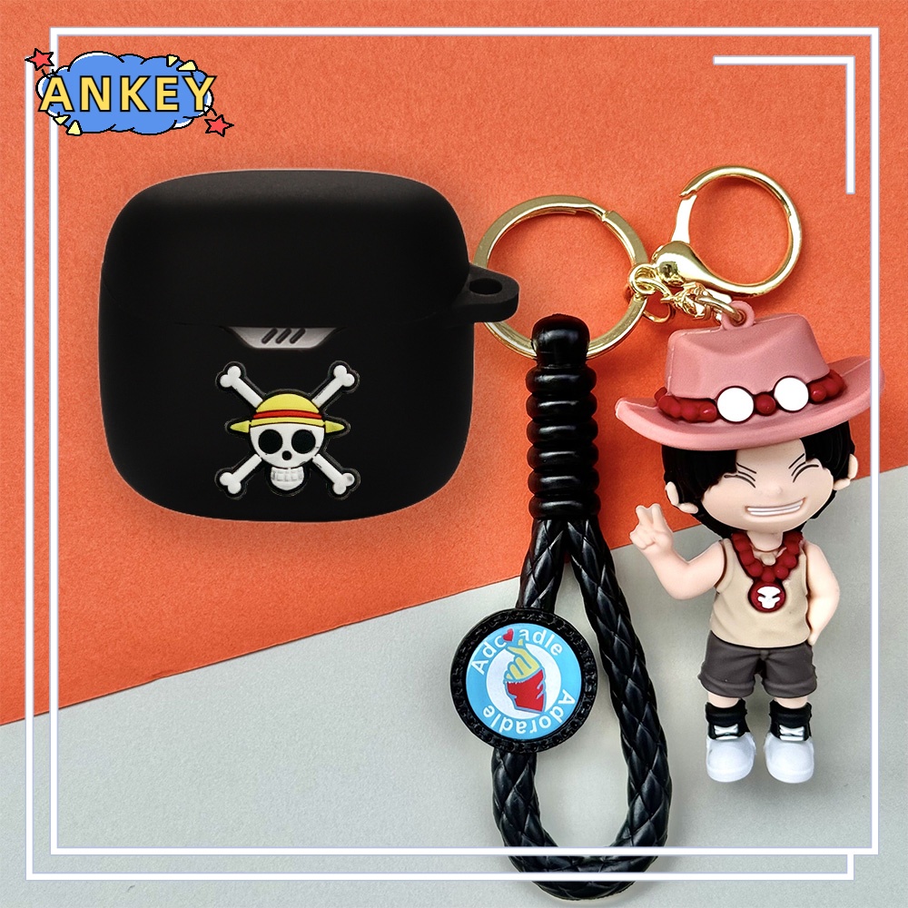 For JBL Club Pro+ / Tour Plus / Pro 2 Earphone Silicone Case Cute Dragon Earbuds Soft Protective Headphone Cover Headset Skin with Pendant