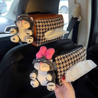 Hot selling new models Car Tissue Bag Female Cute Car Tissue Box Car Armrest Box Drawing Paper Bag Hanging Car Interior Decoration Cute car interior
