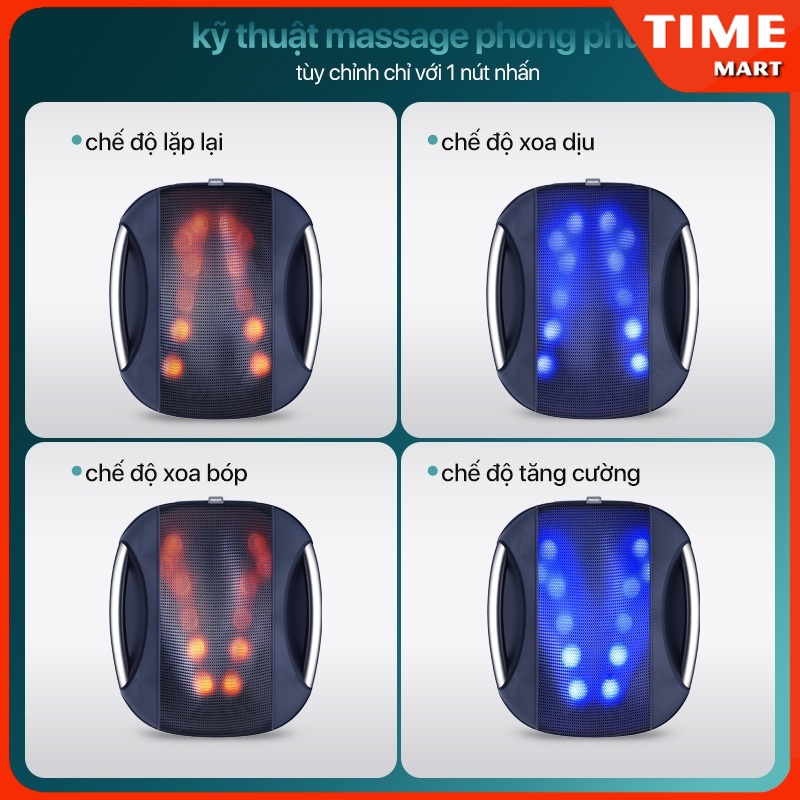 [ CHÍNH HÃNG ] Máy Massage Lưng PHILIPS 5101B. 12 đầu massage riêng biệt, 4 chế độ [ TIME MART ]