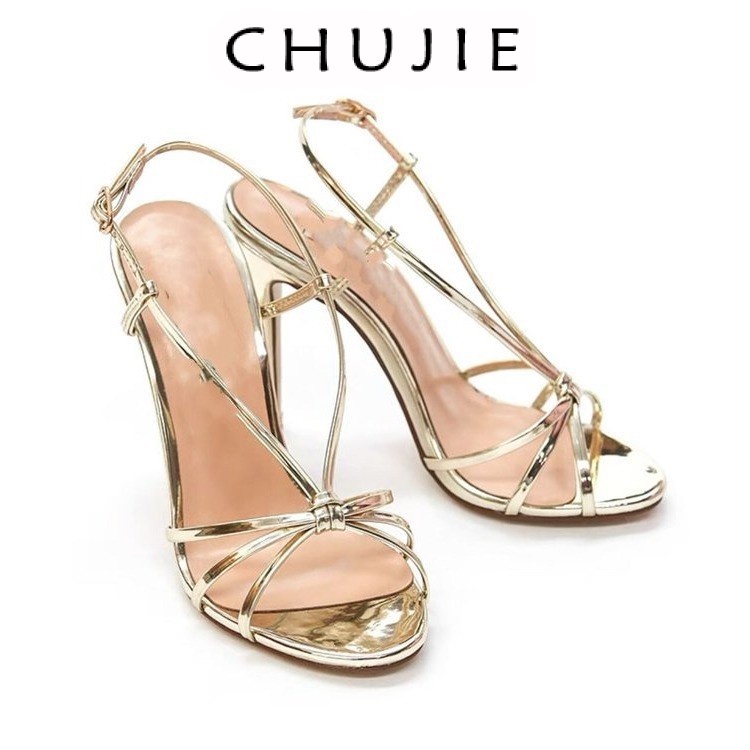 CHUJIE giày cao gót nữ đế cao sandal đi chơi cao gót mũi hở 2024NEW mẫu mới 29z23071508 Korean Style Thời trang Thời trang Beautiful B94G0DN 36Z230909
