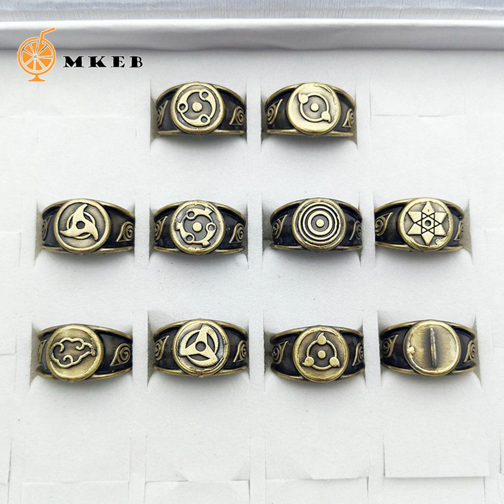 MKEB Bộ Nhẫn Bạc Hình anime naruto Làm Quà Tặng Trang Sức Cho Nam Và Nữ
