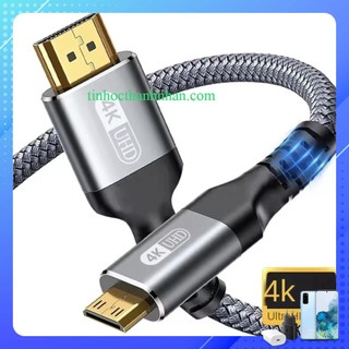 Cáp chuyển Mini HDMI sang HDMI tốc độ cao 2K 4K dây 2.0 từ máy ảnh, máy tính bảng,máy tính sang màn hình, máy chiếu...