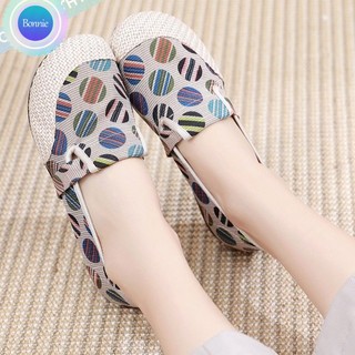 Giày Bonnie Cathy Đế Bằng Phối Lưới Thoáng Khí Siêu Nhẹ Thời Trang Cho Nữ