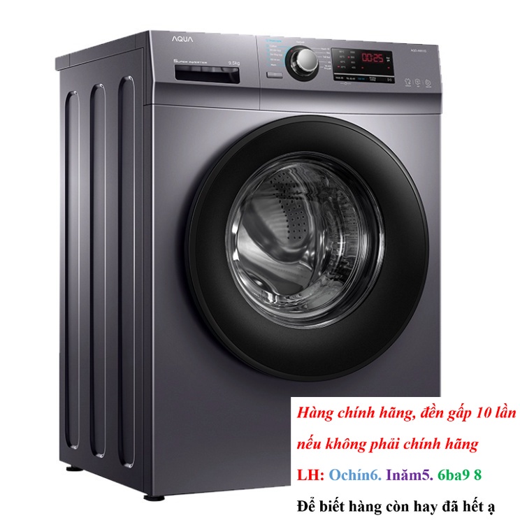Máy giặt cửa ngang Aqua AQD-A951G S 9.5 kg, màu bạc