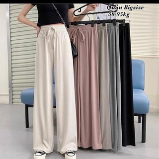 (HCM) Thời Trang Én Nhỏ Có Bigsize -Quần Dài Thun Tăm Bigsize Nữ Lưng Cao Baggy Kiểu Mới Sang Trọng Cao Cấp Xinh 50-90kg