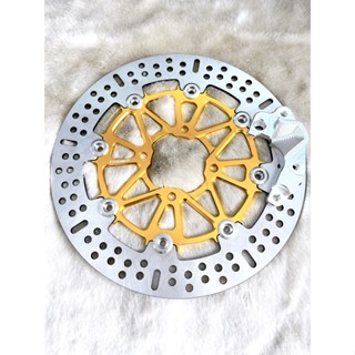 [ COMBO Thắng Đĩa xe Máy ]_Đĩa Frando màu vàng size 267 khoen inox 304, lòng 4 lỗ Kèm Pát CNC TBT Gắn Trước mọi dòng xe