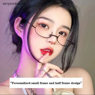 Mắt Kính Nửa Gọng Kim Loại Không Tròng Với Dây Xích Cổ Điển Trang Trí Tiệc Cosplay Cho Nữ