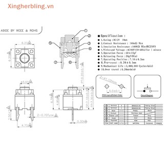 Set 10 Nút Công Tắc Micro Không Dây 6 * 6 * 7.3