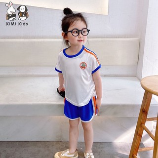 Set đồ thể thao tay ngắn mỏng thời trang cá tính dành cho bé