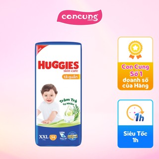 Tã quần Huggies Skincare gói cực đại (XXL, trên 15kg, 54 miếng)