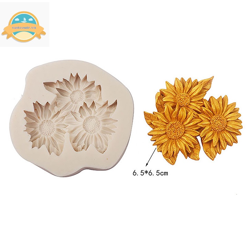 1 Khuôn Silicon Hình Hoa Mẫu Đơn / Hoa Sen / Hoa Hồng Trung Quốc vn