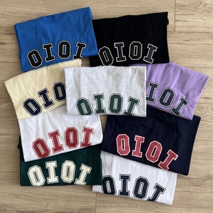 GQVE send stickers ~ Korean fashion brand noko full printed letters wide oversize wind hooded sweater bf men and women