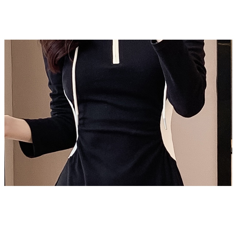 Đầm Đen Dài Qua Gối Tay Dài Có Mũ Trùm Đầu size s-3xl Thời Trang Mùa Thu 2023 Cho Nữ