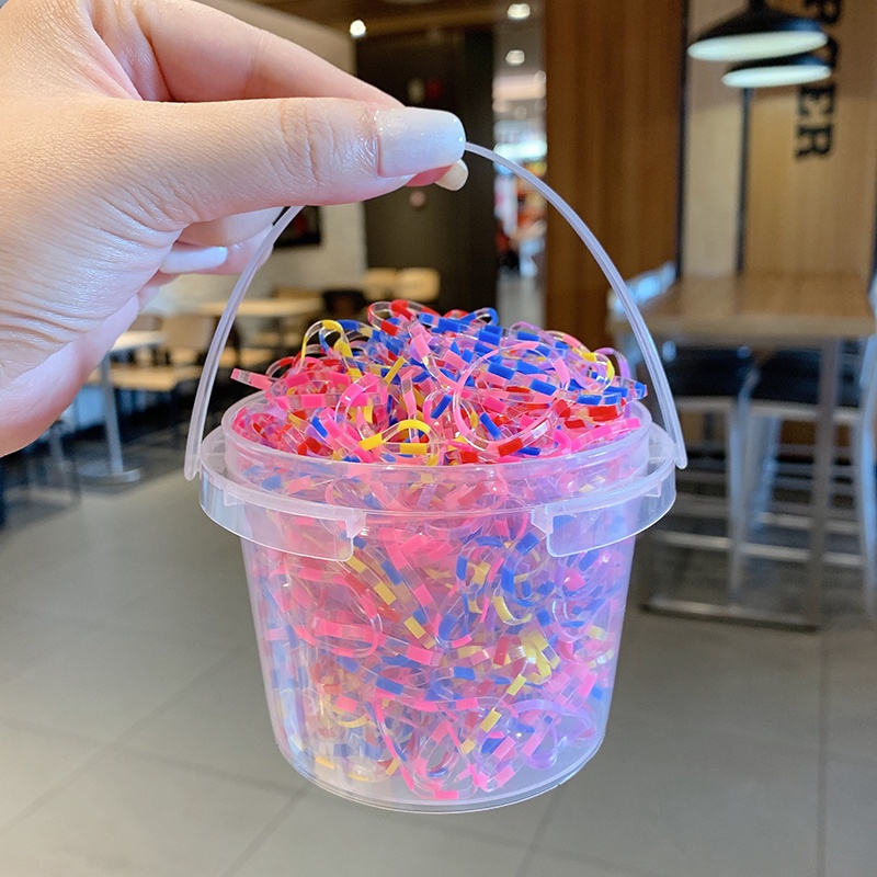 Dây Buộc Tóc Cao Su mini Co Giãn Nhiều Màu Dễ Thương Phong Cách Hàn Quốc Cho Bé Gái