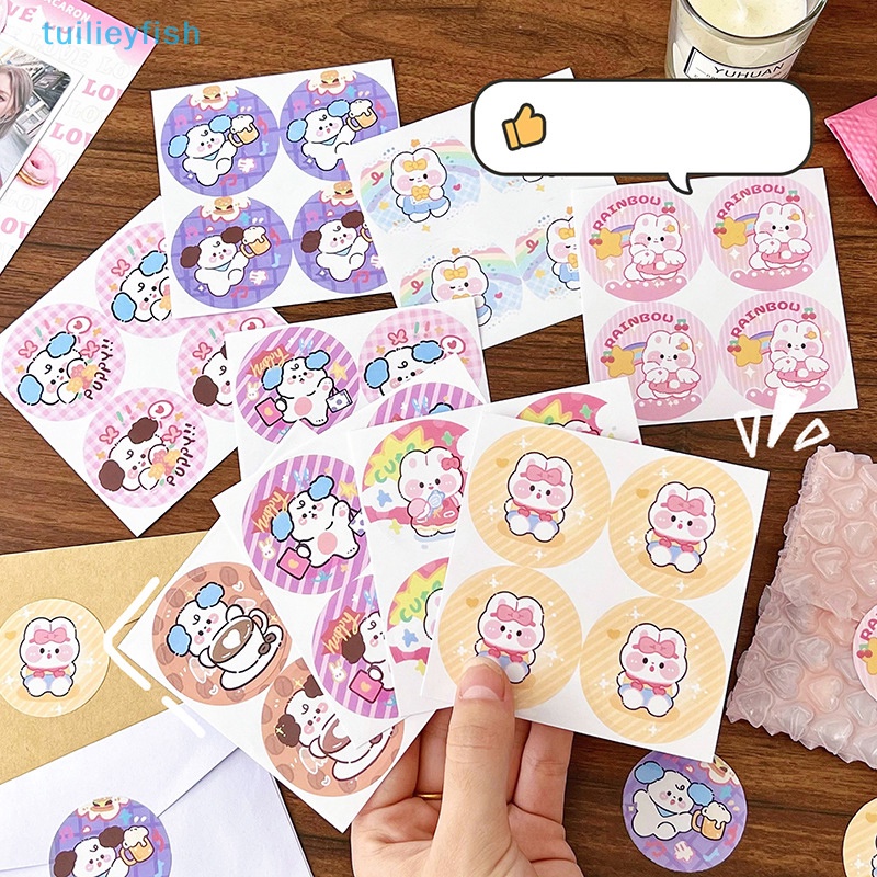 1 Cuộn Nhãn Dán Niêm Phong Bao Thư In Hình Chú Voi Hoạt Hình Dễ Thương diy