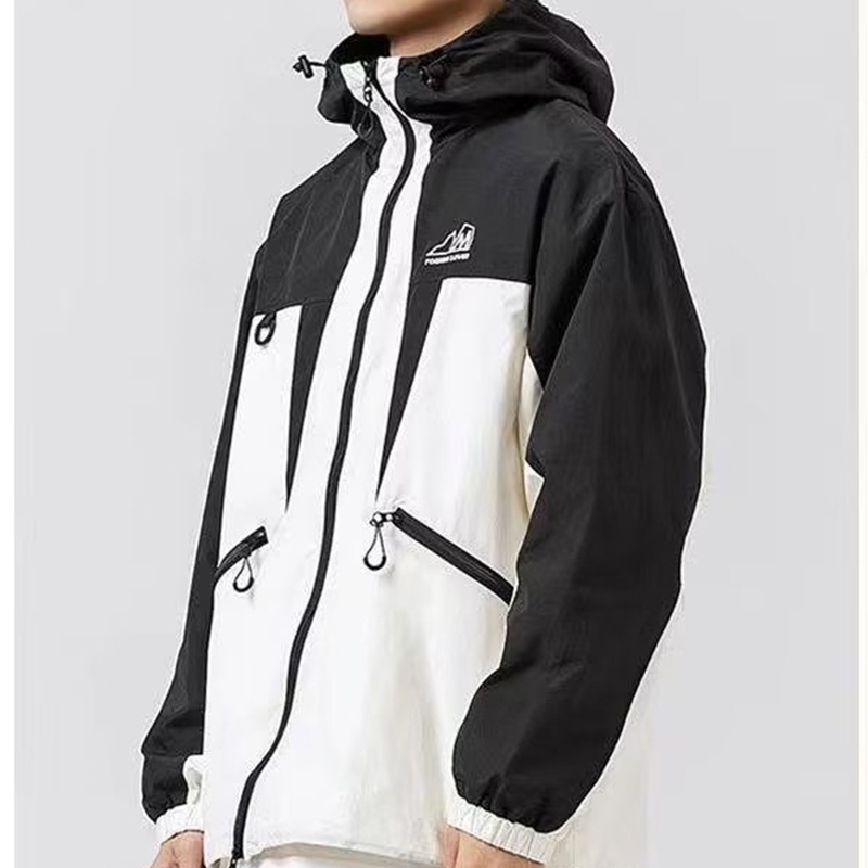 Mlb Áo Khoác Có Nón Phối Màu Tương Phản Thời Trang Đường Phố Mỹ Cá Tính Cho Nam