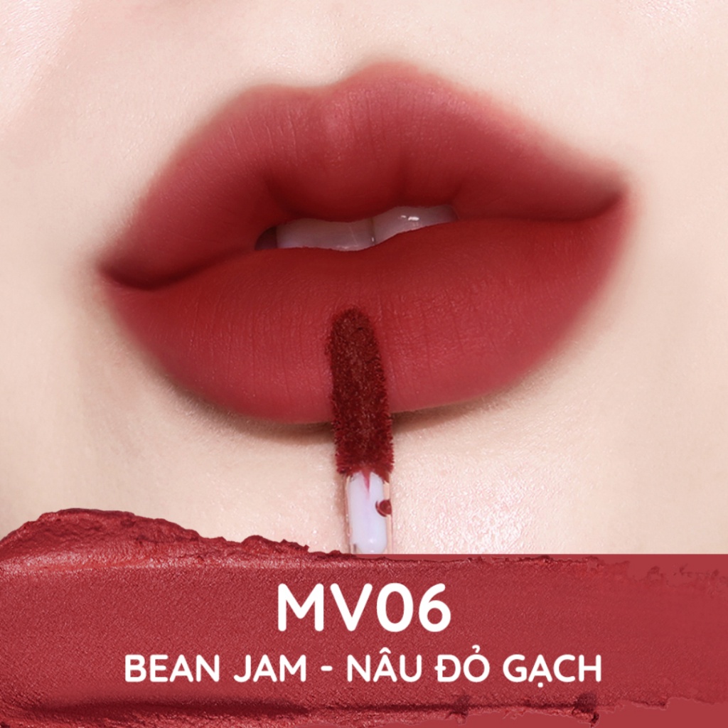 Son Kem Black Rouge Muddish Cushion Velvet Màu MV01, MV02, MV03, MV04, MV05, MV06 34.8g