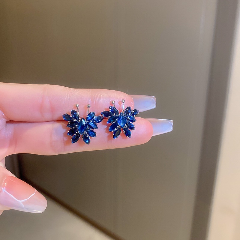 Bông Tai Bạc Hình Bướm Đính Đá zircon Đơn Giản Thời Trang
