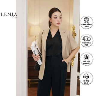 Áo vest ngắn tay cổ hai ve thời trang by lemia design - 23av111