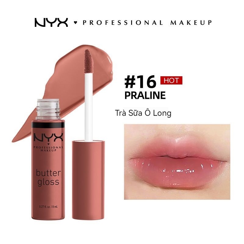 NYX Butter Lip Glazed Moisturizing Moisturizing Water Gloss Lipstick Mật ong không khí Glass Lip Durable Lip Glazed