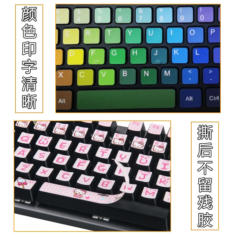 Miếng Dán Trang Trí Bàn Phím Không Dây Chống Trầy Xước Họa Tiết Hoạt Hình Cho dell km117 wk118