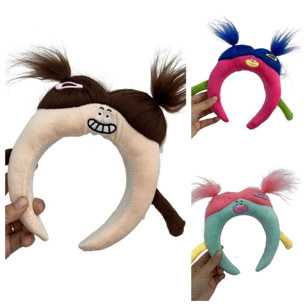 Jeniferdz Băng Đô Cài Tóc Lông Nhung Họa Tiết Hoạt Hình Vui Nhộn Phong Cách Hàn Quốc