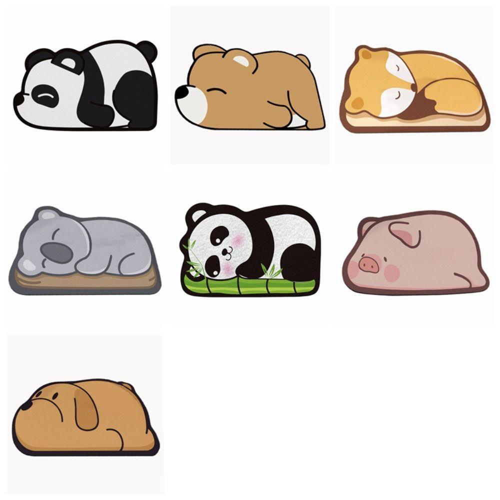 Thảm Chùi Chân Chống Trượt Thấm Hút Tốt Hình Gấu Trúc Dễ Thương