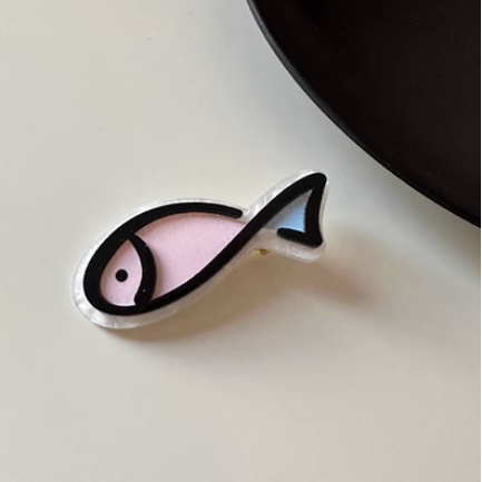 Hoạt Hình Kẹp Tóc Hình Cá Bằng acrylic Cho Bé Gái