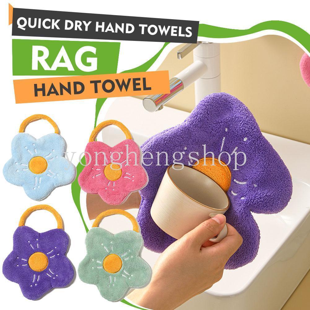 Dễ Thương Khăn Lau Tay Thấm Hút Tốt Nhanh Khô Hình Bông Hoa Xinh Xắn