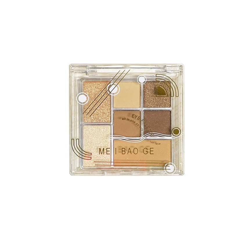 Meibaoge Bảng Phấn Mắt Trang Điểm Bảy Màu Ánh Nhũ Ngọc Trai Lì Tông Đất